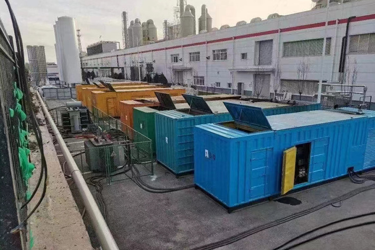 民权发电机租赁施工现场